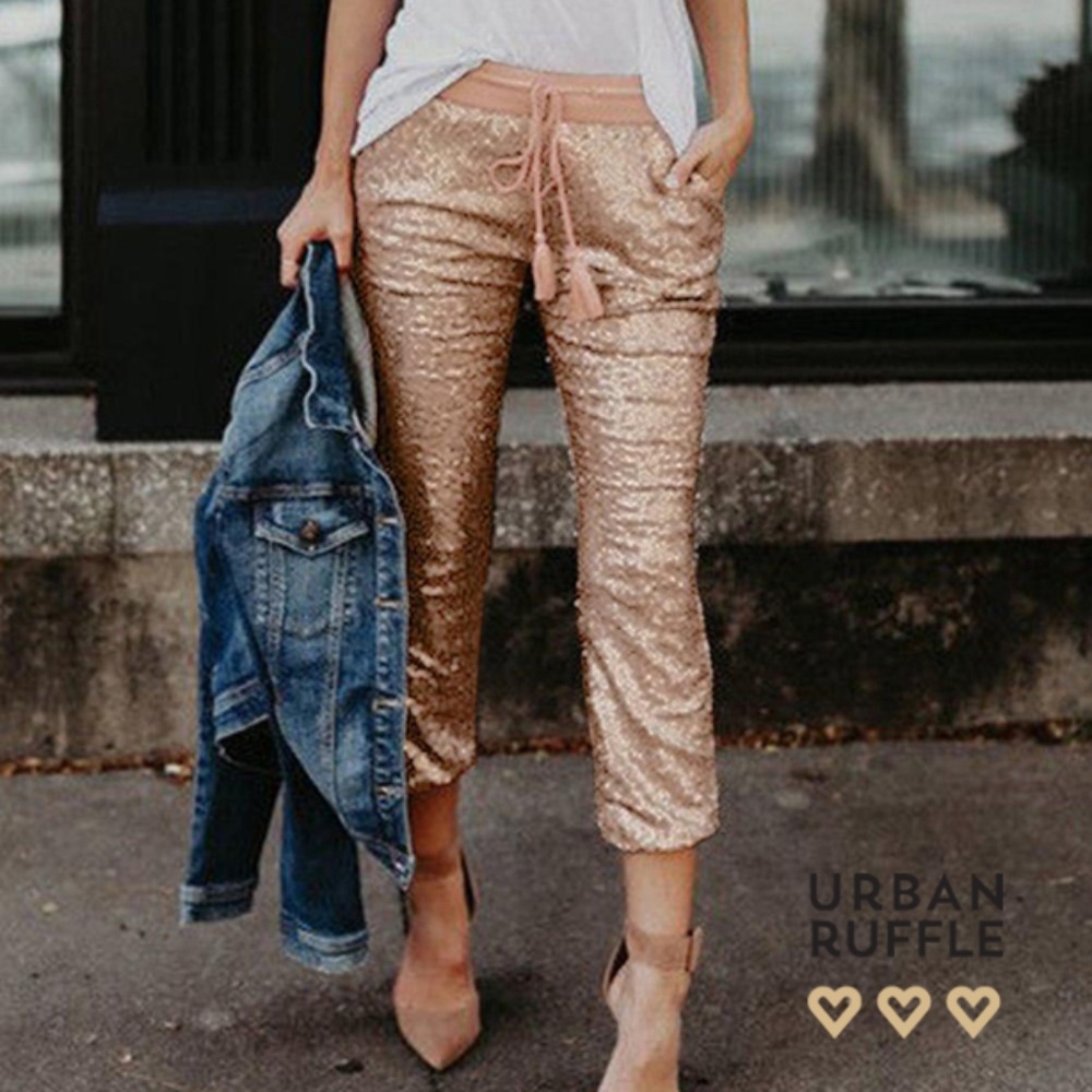 TWO LEFT! Rose Gold Sequin Pants